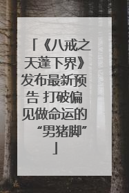 《八戒之天蓬下界》发布最新预告 打破偏见做命运的“男猪脚”