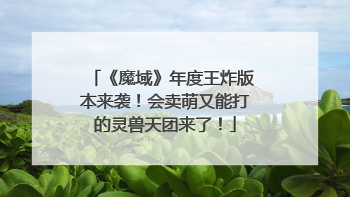 《魔域》年度王炸版本来袭！会卖萌又能打的灵兽天团来了！