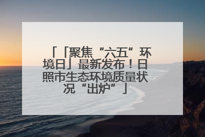 「聚焦“六五”环境日」最新发布！日照市生态环境质量状况“出炉”