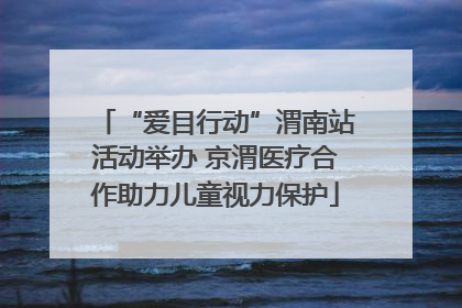“爱目行动”渭南站活动举办 京渭医疗合作助力儿童视力保护
