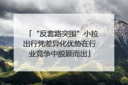 “反套路突围”小拉出行凭差异化优势在行业竞争中脱颖而出