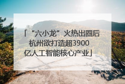 “六小龙”火热出圈后 杭州欲打造超3900亿人工智能核心产业
