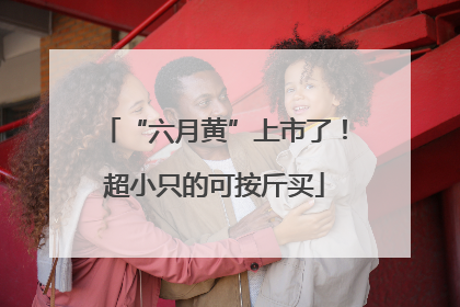 “六月黄”上市了！超小只的可按斤买