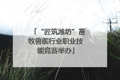 “匠筑潍坊”畜牧兽医行业职业技能竞赛举办
