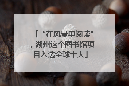 “在风景里阅读”，湖州这个图书馆项目入选全球十大