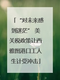 “对未来感到迷茫” 美关税政策让西雅图港口工人生计受冲击