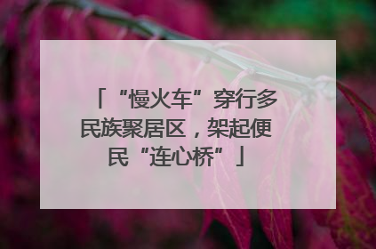 “慢火车”穿行多民族聚居区，架起便民“连心桥”