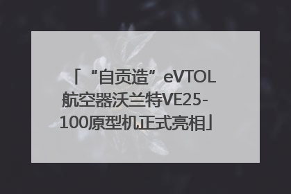 “自贡造”eVTOL航空器沃兰特VE25-100原型机正式亮相