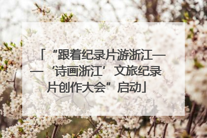 “跟着纪录片游浙江——‘诗画浙江’文旅纪录片创作大会”启动