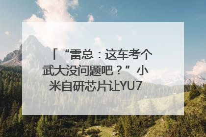 “雷总：这车考个武大没问题吧？”小米自研芯片让YU7会学习｜汽车科技