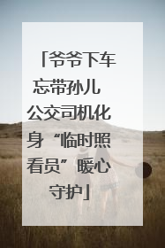爷爷下车忘带孙儿 公交司机化身“临时照看员”暖心守护