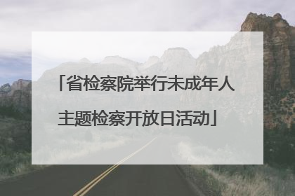 省检察院举行未成年人主题检察开放日活动