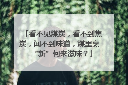 看不见煤炭，看不到焦炭，闻不到味道，煤里烹“新”何来滋味？