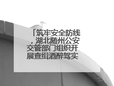 筑牢安全防线，湖北随州公安交管部门组织开展查缉酒醉驾实战演练活动
