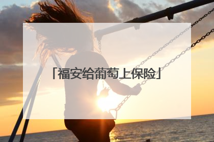 福安给葡萄上保险