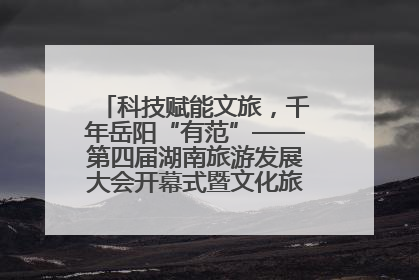 科技赋能文旅，千年岳阳“有范”——第四届湖南旅游发展大会开幕式暨文化旅游推介会侧记