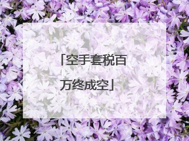 空手套税百万终成空