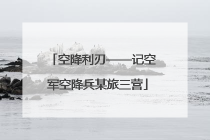空降利刃——记空军空降兵某旅三营