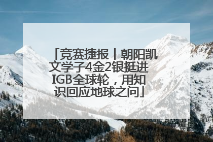 竞赛捷报丨朝阳凯文学子4金2银挺进IGB全球轮，用知识回应地球之问