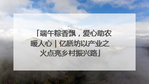 端午粽香飘，爱心助农暖人心｜亿膳坊以产业之火点亮乡村振兴路