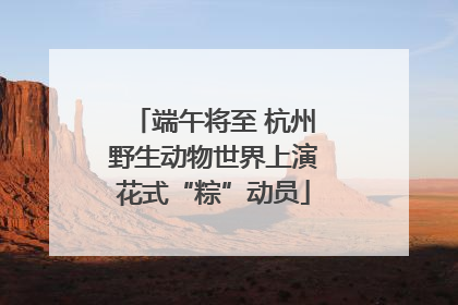 端午将至 杭州野生动物世界上演花式“粽”动员