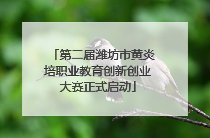 第二届潍坊市黄炎培职业教育创新创业大赛正式启动