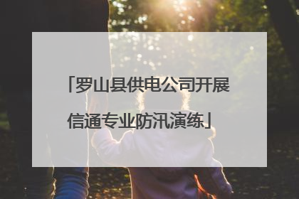 罗山县供电公司开展信通专业防汛演练