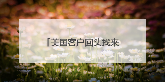 美国客户回头找来 他微微一笑 她说“你们得等等”