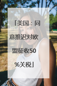美国：同意推迟对欧盟征收50%关税