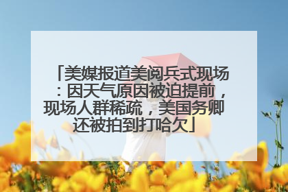 美媒报道美阅兵式现场：因天气原因被迫提前，现场人群稀疏，美国务卿还被拍到打哈欠