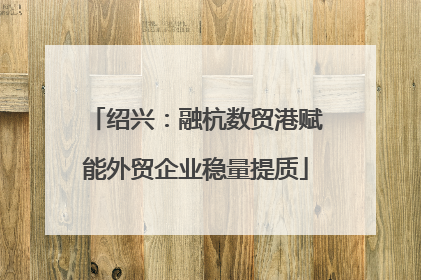 绍兴：融杭数贸港赋能外贸企业稳量提质