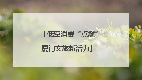 低空消费“点燃”厦门文旅新活力