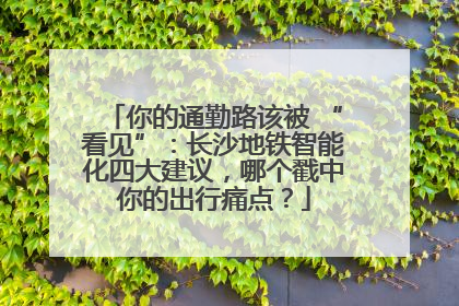 你的通勤路该被 “看见”：长沙地铁智能化四大建议，哪个戳中你的出行痛点？