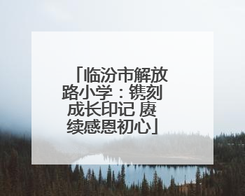 临汾市解放路小学：镌刻成长印记 赓续感恩初心