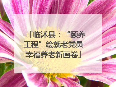 临沭县：“颐养工程”绘就老党员幸福养老新画卷