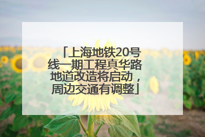上海地铁20号线一期工程真华路地道改造将启动，周边交通有调整