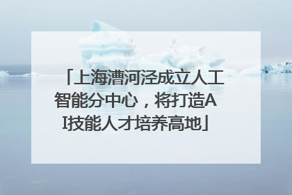 上海漕河泾成立人工智能分中心，将打造AI技能人才培养高地