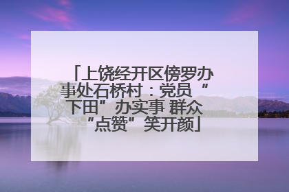 上饶经开区傍罗办事处石桥村：党员“下田”办实事 群众“点赞”笑开颜