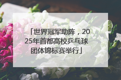 世界冠军助阵，2025年首都高校乒乓球团体锦标赛举行
