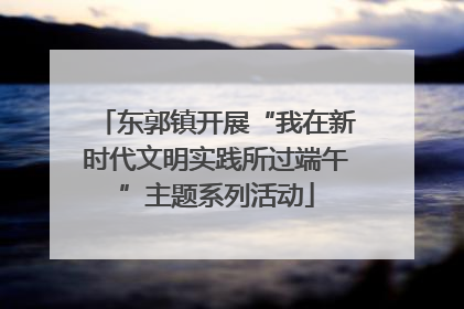 东郭镇开展“我在新时代文明实践所过端午”主题系列活动