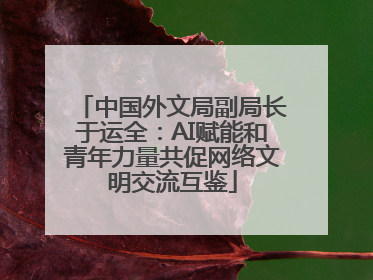 中国外文局副局长于运全：AI赋能和青年力量共促网络文明交流互鉴
