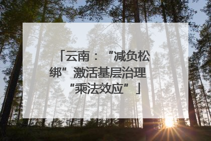 云南：“减负松绑”激活基层治理“乘法效应”