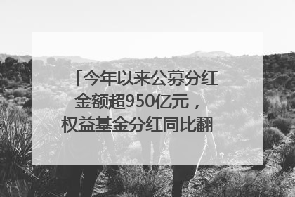 今年以来公募分红金额超950亿元，权益基金分红同比翻倍｜招财猫