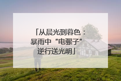 从晨光到暮色：暴雨中“电骡子”逆行送光明