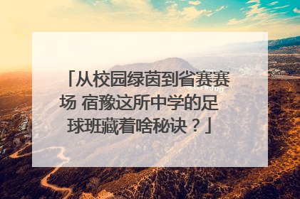 从校园绿茵到省赛赛场 宿豫这所中学的足球班藏着啥秘诀？