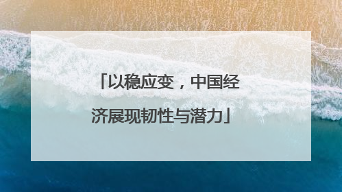以稳应变，中国经济展现韧性与潜力