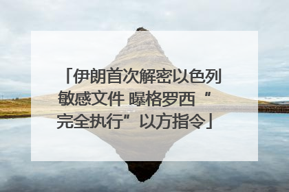 伊朗首次解密以色列敏感文件 曝格罗西“完全执行”以方指令