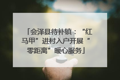 会泽县待补镇：“红马甲”进村入户开展“零距离”暖心服务