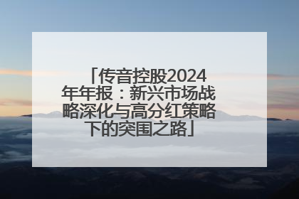传音控股2024年年报：新兴市场战略深化与高分红策略下的突围之路
