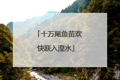 十万尾鱼苗欢快跃入湟水